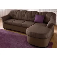 DOMO collection Ecksofa »Flores Schlafsofa, B/T/H: 233/142/86 cm, L-Form«, wahlweise mit Bettfunktion, wahlweise mit Federkern, auch in Leder braun