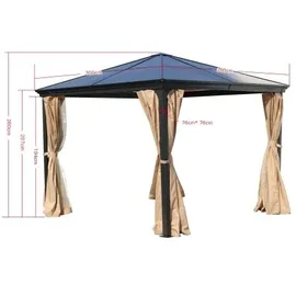 Jet-Line Pavillon Suez II 3 x 3 m Braun