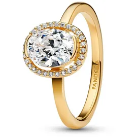 Pandora 163802C01 Damen-Ring Ovaler Funkelnder Heiligenschein Goldfarben, 60/19,1