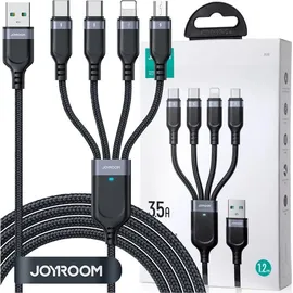 Joyroom USB-A auf USB-C/Lightning/Micro-USB 1,2 m Schwarz