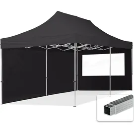 TOOLPORT Faltpavillon Economy 3 x 6 m inkl. 2 Seitenteile schwarz 59030