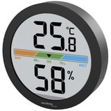 Technoline WS9418 Mini Thermo-Hygrometer, Raumklimastation mit Temperatur, Luftfeuchte und farbige Raumkomfortanzeige, 6cm