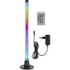 REV – Partylicht musikgesteuert & dimmbar inkl. Fernbedienung – Party Deko RGB Stehlampe 58cm 6W 200lm – LED Lightbar mit Regenbogen & dynamischem Farbwechsel – Alternative zur Discokugel