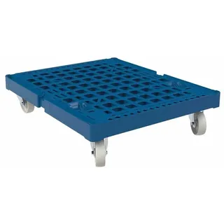 rolltainer® Rollbehälter-Rollplatte, Kunststoff, blau, BxT 682 x 815 mm, Raddurchmesser 108 mm
