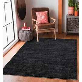 Mozato Novel Webteppich Gabeh, Anthrazit, Textil, Uni, rechteckig, 120x170 cm, Teppiche & Böden, Teppiche, Moderne Teppiche