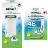Thermacell Mückenabwehr Protect Mückenschutz Standgerät im modernen Design, für Garten, Terrasse und Camping, weiß-grün, 1 Stück + Thermacell Mückenabwehr Nachfüllpackung Mückenschutz für 48 Stunden
