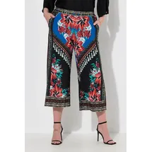 MIAMODA Culotte weit und gerade Blumenmuster Schwarz 50