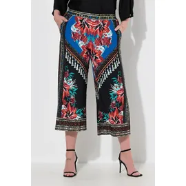 MIAMODA Culotte weit und gerade Blumenmuster Schwarz 50