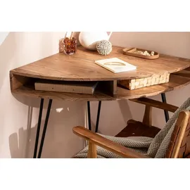 miliboo Eckschreibtisch Akazie massiv / Schwarz