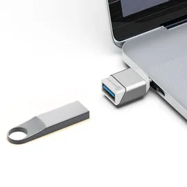 Alogic Ultra-Mini-USB-C auf USB-A Adapter silber