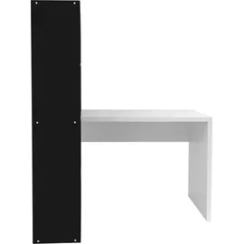OTTO home Regal-Schreibtisch OTTO HOME "Triest, Computertisch mit Raumtrenner, Breite 156 cm", weiß, schwarz, schwarz, weiß, B:156cm H:146cm T:59cm, Tische, Regalelement flexibel montierbar, 6 Fächer, Tischbreite 120 cm