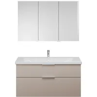 Burgbad Eqio Badmöbel-Set SFAN123R Lichtgrau Matt/Alpinweiss / Lichtgrau Matt