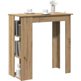 vidaXL Bartisch mit Regal 102 x 50 x 103,5 cm Braun