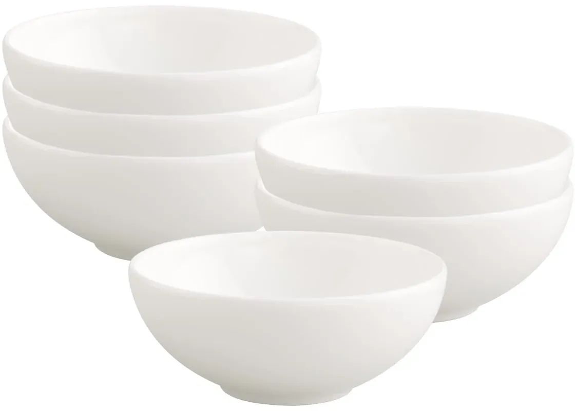 Dipschale VILLEROY & BOCH "Dipschalen Royal ø 9,2 cm 6er Set weiß", weiß, B:9,2cm H:3,7cm L:9,2cm T:9,2cm Ø:9,2cm, Schüsseln, Dipschale, Spülmaschinenfest, Mikrowellensicher
