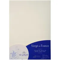 G.LALO 4x Packung 50 Bl Vergé-Papier, A4, 160g, Vergé