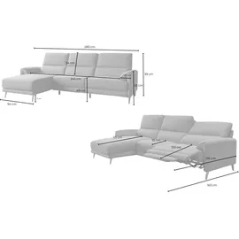 KAWOLA Ecksofa ADRIANA anthrazit
