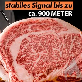 typhur Grillthermometer Größe 4 schwarz/gold
