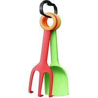 Fiskars Kinder-Blumenkelle und Kinder-Pflanzgabel, 2-in-1-Set, Länge: 24 cm, Glasfaserverstärkter Kunststoff, Grün/Orange und Rot/Orange, MyFirst Fiskars, 1062471