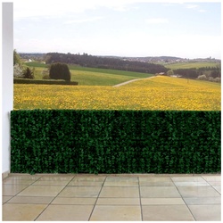 Balkonsichtschutz, Sichtschutz Windschutz Verkleidung für Balkon Terrasse Zaun ~ 300x150cm Blatt dunkel