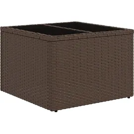 vidaXL Gartensofa-Set mit Kissen, braun, Polyrattan