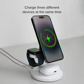 SBS TEWIRMAG3IN1, Drinnen, USB, Kabelloses Aufladen, Weiß