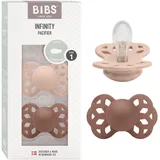 Bibs Schnuller Infinity Blush & Woodchuck - Silikon symmetrisch 0-6m (2er)