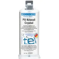 WEICON Easy-Mix PU Kristall, Polyurethan-Klebstoff, glasklar, 50 ml, glasklar