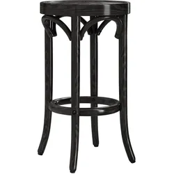 2er-Set LOUIS | Bugholz Barhocker | Holz | Schwarz