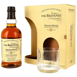 Balvenie 12 Jahre Double Wood 40% vol 0,7 l Geschenkset