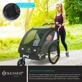 Kesser Kinderanhänger Sport-RX 2 in 1 Joggerfunktion shwarz