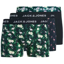 JACK & JONES JACFLAMINGO FLOWER TRUNKS schwarz/pack:chambray blau S 3er Pack