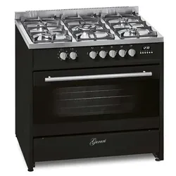 Gurari GCH E 911 BL Gas Elektro Standherd + Dunstabzugshaube GCH T 466 IS 90 BL Prime 90 cm