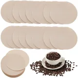 GORGECRAFT 400Stk Papier-Kaffeefilter 5.6x5.6cm Rund Universeller Ersatz Ungebleichte Kaffeefilter Maker-Siebe Kompatibel Mit Kaffeemaschinen Kaffeekegel Kanne Für Das Café Zu Hause Beige