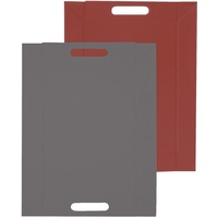 FreeForm DUO - 2in1 wendbares Tablett & Tischset, anthrazit/burgund, Kunstleder, Maße: 45 x 35 cm