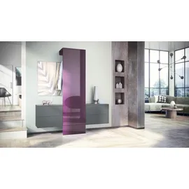 Vladon Wandgarderobe Carlton 157 x 193 x 35 cm Brombeer
