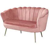 SalesFever Muschelsofa aus Samt Rose 394243
