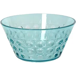 Decoris Schale 15x7cm Kunststoff - Servierschale gemustert Schüssel Dessertschale Eisschale Müslischale Salatschale Obstschale Dekoschale Transparent Blau