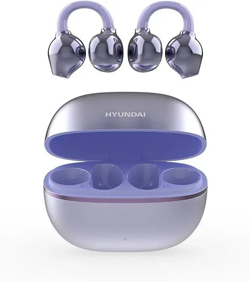 HYUNDAI EarclipC7 Purple Wireless Earphones Bequemes Ohrclip-Design für den täglichen Gebrauch
