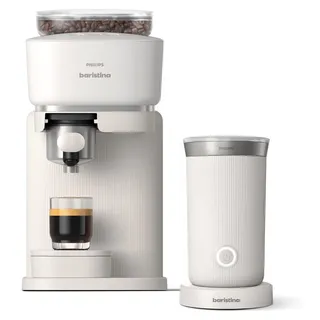 Philips Baristina Espressomaschine BAR303/00 Naturweiß inkl. Milchaufschäumer 