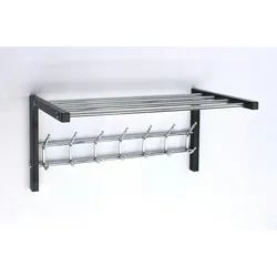 DanDiBo Wandgarderobe mit Hutablage Art.389 Garderobe 70 cm Kleiderhaken Wandregal Haken