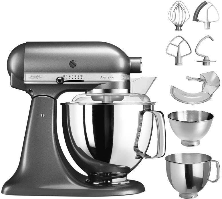 Produktbild KitchenAid Artisan Küchenmaschine Medallion Silber (5KSM175PSEMS)