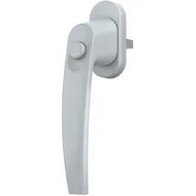 MS Beschläge Sicherheitsfensterbeschlag Fensterklinke Fenstergriff mit Druckknopf Kinderschutz Fensterolive Silber