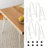 ShiShi Tischbein aus Haarnadel, 8 Stück Hairpin-Beine, Füße Höhe 20 cm, Füße aus Stahl, skandinavische Möbelfüße, weiß A