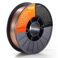 VEVOR 1 Rolle Fülldraht ER70S-6 0,8 mm 5 kg MIG-Schweißdraht 200 mm Spulendurchmesser Schweißdrahtrolle 490–670 Mpa Zugfestigkeit Ideal zum Schweißen von Kohlenstoffstahl