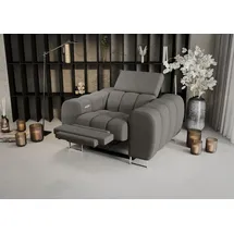 Fun Möbel Sessel Bastien Relax Stoff Moly 75 x 112 x 87 cm Grau elektrisch