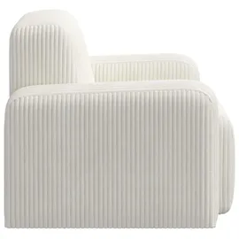 vidaXL Sessel Creme Cord 72 x 71 x 70 cm Creme mit Rollen
