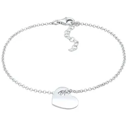Elli Herz Symbol Cut-Out Design 925 Sterling Silber Armbänder & Armreife   Damen 