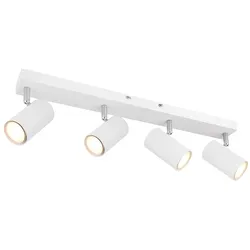 Deckenstrahler, Metall, weiß, 4 Flammig