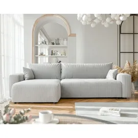idohome Ecksofa Polyester 3-Sitzer Grau
