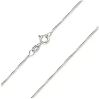 Materia Silberkette Damen Panzerkette Silber fein 1mm 40-120cm K32, 925 Sterling Silber silberfarben 70 cm